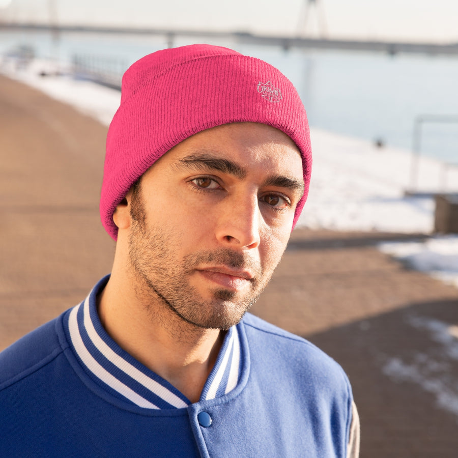 Knit Beanie Embroidered