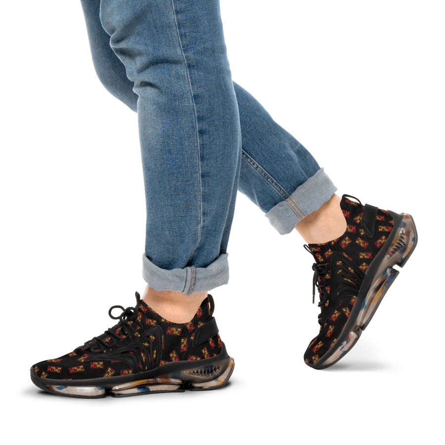 Mesh Sports Sneakers with Overall print